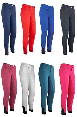 RL24 - Kinder-Reithose Flex Basicline | Reiterhose für Mädchen & Jungen | Silikon-Vollbesatzreithose | hautfreundlich, atmungsaktiv & elastisch | Reitleggings in Kobaltblau in Größe 134