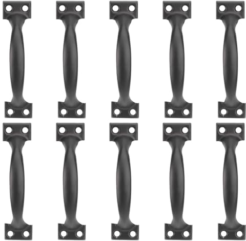 DOITOOL Retro Black Door Handle 3.86 Inch Dumpling Shape Pull Ring Knob for Kitchen Drawer Cabinet Hardware Replacement