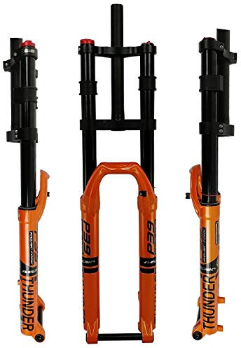 LSRRYD MTB Downhill-Federung 27,5/ 29inch Fahrradgabel Luftstoßdämpfer 15mm Durch Achse Schwarz DH Scheibenbremse Fahrrad Federweg 160mm 1-1/8 Rebound Adjust 2350g