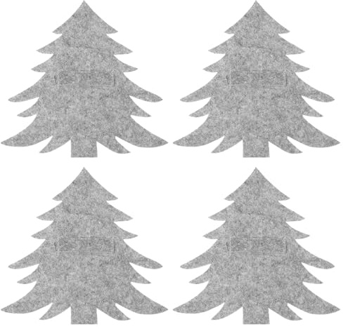 Bestecktasche Weihnachten Besteckhalter Weihnachtsbaum Bestecktasche Besteckbeutel Filz Tannbaum Tanne Besteckhülle Christbaum Messer Geschirr Tasche Beutel Winter Tischdeko Xmas Deko