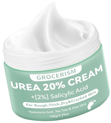 Urea Creme 20 prozent 150 Gramm || Hornhautentferner Fußcreme, Handcreme, Bodylotion mit Hyaluronsäure, Teebaum und Aloe Vera für tiefe Feuchtigkeit, Kallusentferner und Erweichung