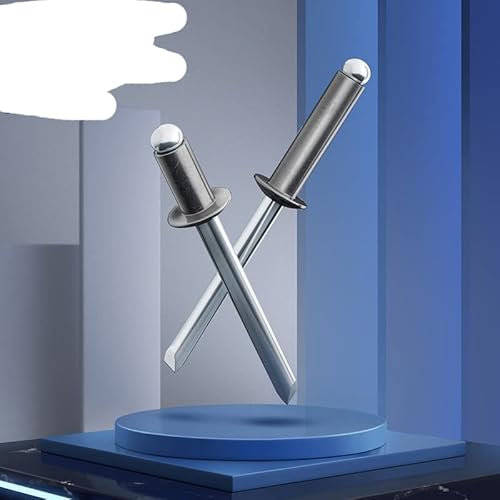 304 Edelstahl Pop Rundkopf Ganzstahl Blindnieten Wasserdichter Verschluss Selbststeckende Nieten Dekorationsnagel 50/20/10 Stück-M3,2 x 8 mm, 50 Stück