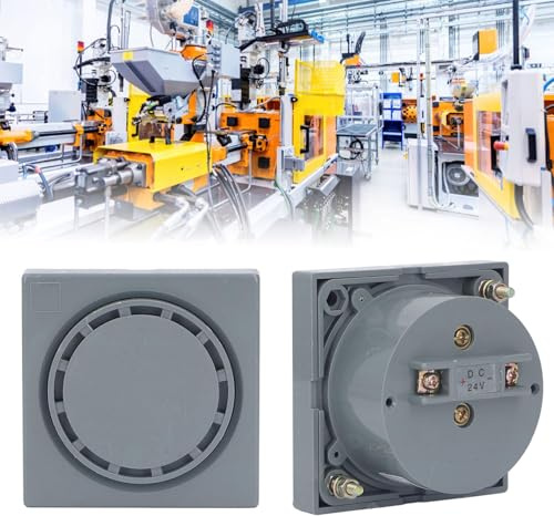 Allarme Acustico Con Montaggio A Pannello, Sirena Elettrica Quadrata da Incasso 80*80 mm, Allarme Acustico Continuo 85 Db, per Pannello di Controllo Elettrico, Hvac, Officine (DC24V)
