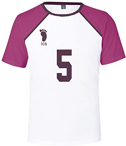 MEDM Anime Haikyuu 3D T-Shirt Männer Shiratorizawa Academy Volleyball Club Ushijima Wakatoshi Tendo Satori Cosplay Short Sleeve Shirt-style2||XXS
