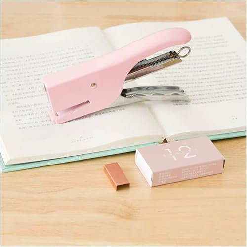 Niedlicher Hefter Durable Stapler for Desk Stapler Precise Labor-Saving Design 20 Sheets A4 Capacity with Effortless Desktop Stapler Bürobedarf (Color : Pink)