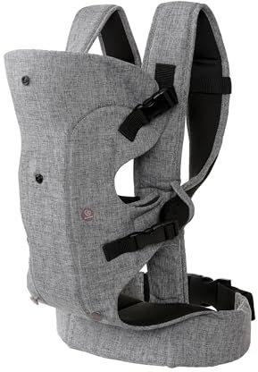 Porte-bébé ergonomique 3 en 1 gris, jusqu'à 15 kg, porte-bébé confortable, sangle réglable