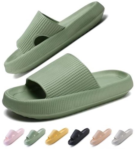 IDEINER Chanclas Mujer Nube Original Chancletas Hombre Goma Blandas Zapatillas Cómodo Eva Slippers Pillow Slides Unisex Adultos Talla 36-49