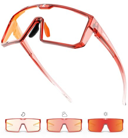 KAPVOE Photochromic Cycling Glasses Men Women Clear Mountain Bike Sunglasses MTB Bicycle Riding Sports Triathlon Running K232