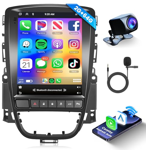 2G+64G Wireless Carplay Android 13 Autoradio für Opel Astra J Buick Excelle XT GT 2006-2016 9,7 Zoll Autoradio mit Android Auto GPS Navi WiFi Mirror Link Bluetooth FM/RDS/EQ/DAB/OBD/SWC Rückfahrkamera