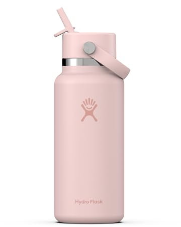 HYDRO FLASK - Wide Mouth Water Bottle 946 ml (32 oz) - Vacuum Insulated Stainless Steel Water Bottle with Flex Straw Cap - Trillium
