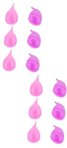 Healeved 12pezzi Coppette Mestruali Silicone Per Impermeabili e Anti- Colori e Rosa Alternative Assorbenti Per Comfort