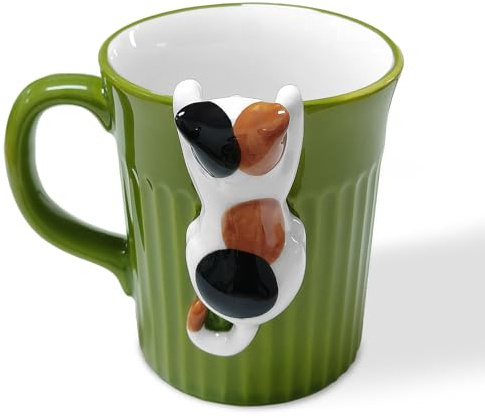 YushengTai Katzen Tasse, Süße Katzenbecher Tasse, Geschenk für Katzenliebhaber, 3D Katzen Tassen, Kaffeetassen für Frauen, Mädchen, Kinder, Weihnachten, Geburtstagsgeschenk