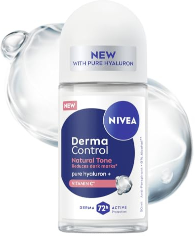 NIVEA Derma Control Natural Tone Damen Antitranspirant 72h Kugelschutz Vitamin C 50ml