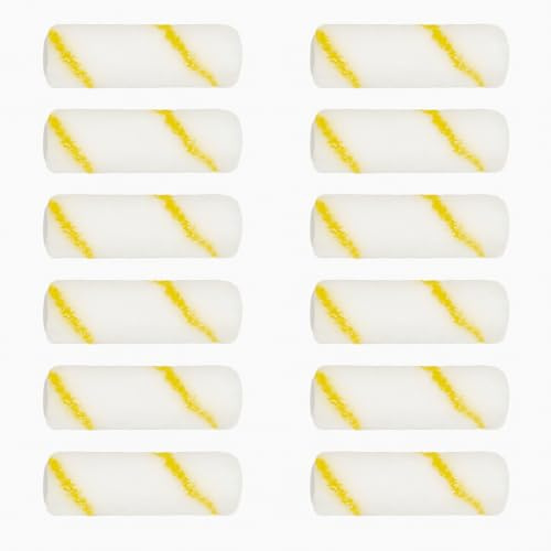 ISTLONDON 10 Pack Microfibre Roller Sleeves – 4 Inch (100mm) Paint Roller Refills for Emulsion, Gloss, Varnish & Stains – High Quality, Lint-Free, Smooth & Even Finish