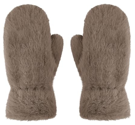 OhMill Damen Plüsche Handschuhe Einfarbige Thermo Winterhandschuhe Outdoor Fäustlinge Fausthandschuh Skihandschuhe Fäustel Handwärmer Gloves Warme Requisiten Für Sports Wandern Skifahren Radfahren