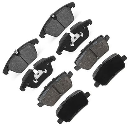 HZGEBTECH 2X Front Rear Disc Brake Pad Set fits Volvo S80 2008 3.0L 4.4L V8 300mm Front Disc-Rear Electronic Parking Brake