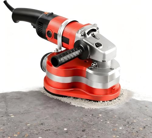 Drmoxin Smerigliatrice Angolare per Cemento, Lucidatrice per Pavimenti a 3 Teste, Levigatrice Portatile per Pareti E Pavimenti, Blocco di Sicurezza, per Levigatura E Lucidatura Standard