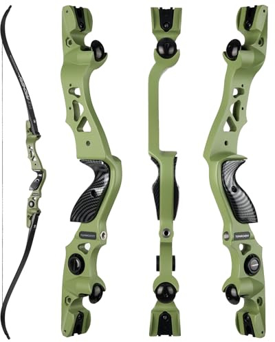 TOPARCHERY 62 Zoll ILF Recurve Bogen für Erwachsene 25-60lbs Sportbogen | ILF Recurve Bow,Takedown RecurveBogen, ILF Wurfarme und Riser,Training,jagd,Wettkampf,Bogenschießen,Rechtshänder,Bogensport