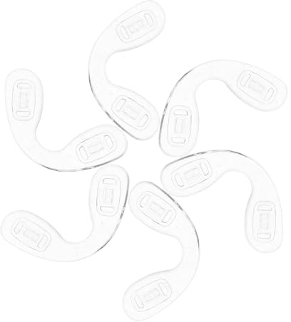OFFIGAM Eyeglass Nose Pads Eyewear Bridge Support Cushions U-shaped Silicone 6pcs Soft Anti-slip with Stable and Gentle Touch for Sports and Occasion