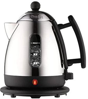 Dualit Lite Kettle - 1L 2kW Jug Kettle - Polished with Black Trim, High Gloss Finish - Fast Boiling Kettle by Dualit - 72200, Silver/Black