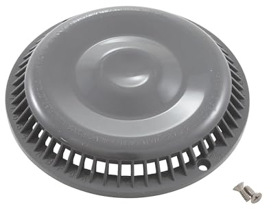 Afras Anti-Vortex Drain Cover 7.375 inch - Light Grey Pool Main Grate Replacement 7 3/8 with 2 Screws 11064LTGY