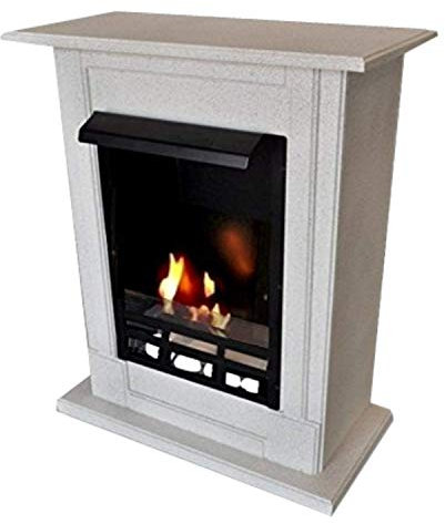 Ethanol- und Gelkamin Modell Madrid Deluxe Royal - Gratis zum Kamin das komplette Kaminzubehör - Wählen Sie aus 10 Farben – Farbwahl (Granit hell)