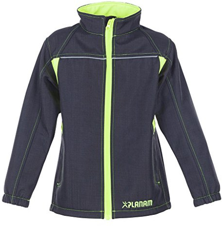 Planam 6130 Junior Softshell Jacke - Farbe: Anthrazit/Gelb - Größe: 134