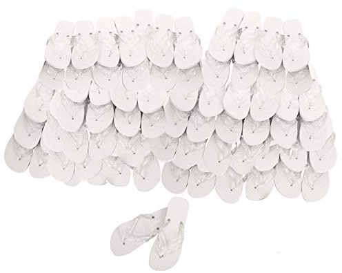 Publiclick Lote 20 Chanclas Detalle Blancas, Contiene 10 Tallas M comprenden Las Tallas 37/38/39 y 10 Tallas L (42-43-44) para Boda, Eventos