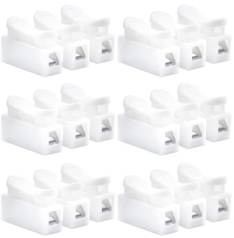 Yosawo 39 Pieces 3P Spring Wire Connectors,Electrical Cable Clamp Terminal Block Connector, LED Strip Light Wire connectors（CH3)