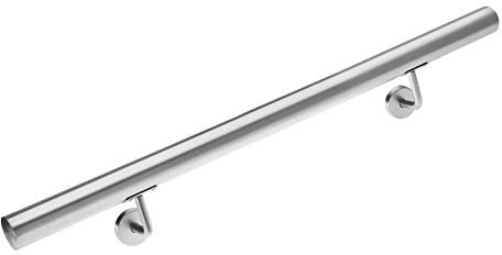 MONZANA® Edelstahl Handlauf V2A Geländer Treppengeländer 80 cm Wandhandlauf Wandhalterung Innen & Außen
