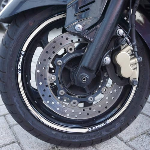 labelbike Adesivi Moto Cerchi Ruote Compatibile con Yamaha | TMAX 2001-2007, Strisce, Ruote, Tuning Kit, Decorazione
