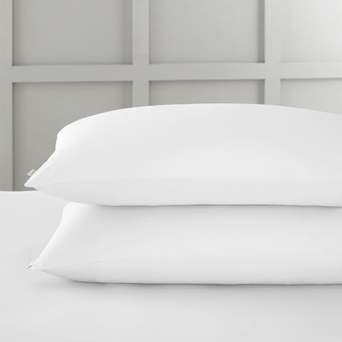 Bianca Fine Linens 400 Thread Count Cotton Sateen Standard Pillowcase Pair White