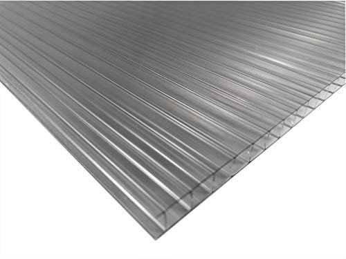4-10mm Polycarbonat Stegplatte Dachplatte KLAR kostenloser Zuschnitt (4mm, 1000x500mm)