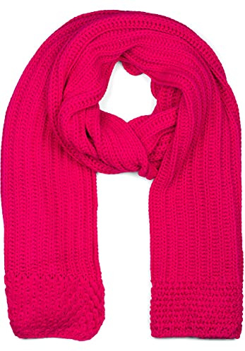 styleBREAKER Damen XL Strickschal Rippen Perl Strickmuster | Made in Poland, wärmendes Gewebe, XXL-Maße von 35x186 cm, kratzfrei, 2- bis 3-mal um den Hals wickelbar, elastische Struktur.