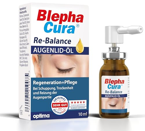 BlephaCura Re-Balance Augenlid-Öl 10 ml mit Auszügen von Aloe Vera, Zur sanften Pflege trockener und gereizter Haut am Augenlid, Pflege für die Augen
