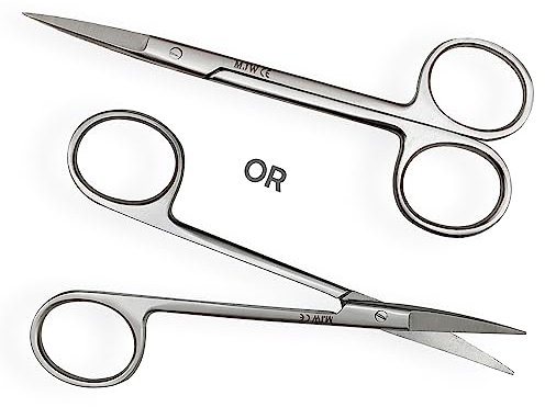 MJW Nail Scissor for Women – Stainless Steel Straight Toenail & Cuticle Trimming Tool, Multi-Use Grooming Scissor for Beard, Nose & Ear Hair