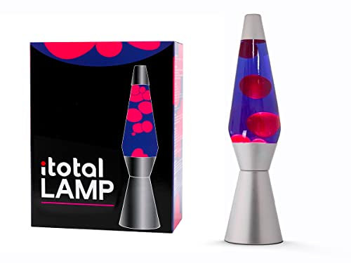 I-TOTAL® - Lampada Lava, Effetto Bolle, Lava Lamp Colorata (Viola/rosa)