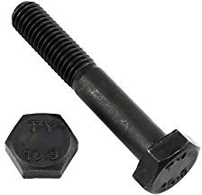 10 Stk Sechskantschraube mit Schaft - DIN 931 10.9 M12 x 300