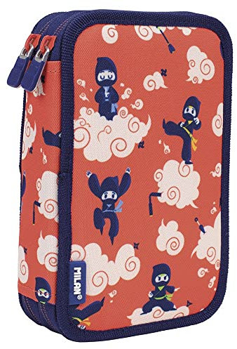 MILAN® Ninjutsu Federmäppchen, 2 Etagen, Sonderreihe, Rot