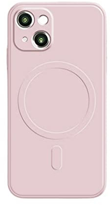 Custodia di ricarica wireless in silicone liquido per iPhone 14 13 12 11 Pro Max 7 8 Plus Mini SE 2020 2022 Cover, rosa, per iPhone 12 Mini