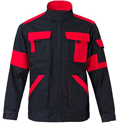 Zadaos Giacca da lavoro da uomo e pantaloni da lavoro tuta da lavoro set da lavoro pantaloni da giacca da lavoro, Giacca rossa., S