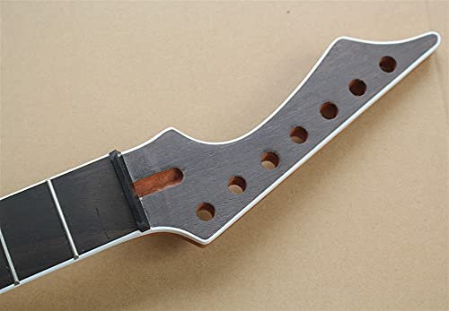 CAZARU 1 Stück unvollendeter 7-saitiger Mahagoni-E-Gitarrenhals 24 Bünde Palisander-Griffbrett-Ersatzteile