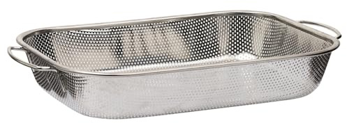 Buckingham Stainless Steel Micro Perforated Colander Strainer Basket Over The Sink Vegetable Fruit Strainer Pasta Sieve
