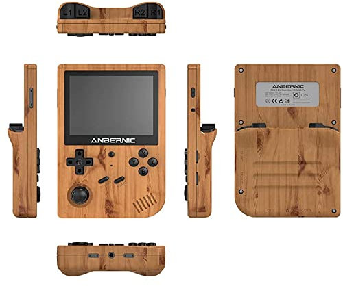 MOLVUS Console di Gioco Portatile retrò RG351V, Scheda TF da 128 GB Integrata 10000 Giochi, Sistema Linux Open Source, Console di Gioco Portatile IPS da 3,5 Pollici 3900 mAh