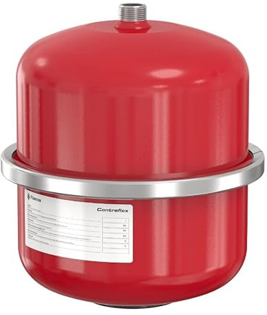Ausdehnungsgefäß Contra-Flex für Zentralheizung - für den 3/4-Zoll -Verlängerungsanschluss Druck 3 Bar - Max. Mediumstemperatur 70 Grad -Fassungsvermögen 8 Liter - Rot (8L)