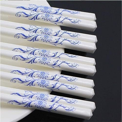 Bacchette Giapponesi Bacchette Coreane Bacchette, 10 Paia di Bacchette riutilizzabili in Ceramica, Set Regalo di Bacchette di Porcellana Cinese con Confezione Regalo,(Color:3,Size:)