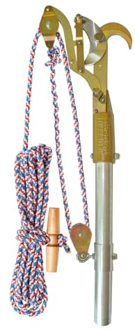 Jameson Big Mouth Double Pulley Pruner Kit with Premium 20 ft Bumpy Pruning Rope - 1.75 inch Cut Capacity