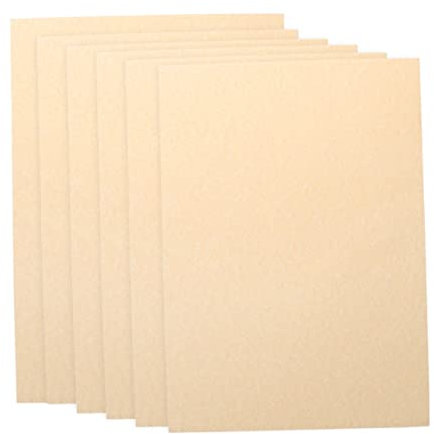 NUOBESTY A4 Vintage Parchment Paper 50 Sheets Light Brown Unbleached Writing and Printing Paper for Certificates and DIY Letters