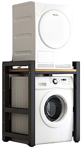 FFFDC Support de sèche-Linge à Hauteur réglable, Support de Rangement au-Dessus de l'unité de Rangement de la Machine à Laver, kit d'empilage Portable pour la Maison et Le Jardin, sèche-