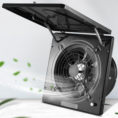 ICEMOB Ventilador Extractor De Aire 250Mm,Extractor Baño Silencioso con Válvula De Retención,Extractor Cocina,Regulación De Velocidad Continua,para Garaje,Oficinas Rejillas Dextractor